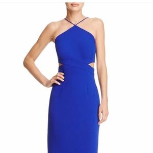 Aidan by Aidan Mattox Crepe Cutout Gown